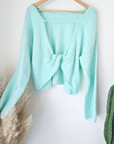 Pull double sens vert d'eau menthe - 𝐌𝐚𝐫𝐢𝐧𝐚𝟒𝟒𝐟𝐚𝐦𝐢𝐥𝐲