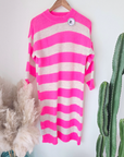 Robe pull rayé rose fluo - 𝐌𝐚𝐫𝐢𝐧𝐚𝟒𝟒𝐟𝐚𝐦𝐢𝐥𝐲