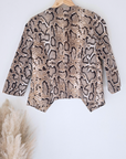 Veste cintrée à imprimé python maille sweat - 𝐌𝐚𝐫𝐢𝐧𝐚𝟒𝟒𝐟𝐚𝐦𝐢𝐥𝐲