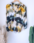 Chemise tie and dye kaki et jaune - 𝐌𝐚𝐫𝐢𝐧𝐚𝟒𝟒𝐟𝐚𝐦𝐢𝐥𝐲