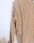 Pull beige foncé à empiècements effet superposition - 𝐌𝐚𝐫𝐢𝐧𝐚𝟒𝟒𝐟𝐚𝐦𝐢𝐥𝐲