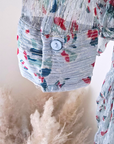 Blouse vert d'eau à imprimé fleuri - 𝐌𝐚𝐫𝐢𝐧𝐚𝟒𝟒𝐟𝐚𝐦𝐢𝐥𝐲
