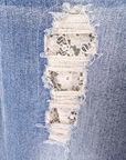 Jean bleu délavé avec empiècements en dentelle - 𝐌𝐚𝐫𝐢𝐧𝐚𝟒𝟒𝐟𝐚𝐦𝐢𝐥𝐲