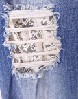 Jean bleu délavé avec empiècements en dentelle - 𝐌𝐚𝐫𝐢𝐧𝐚𝟒𝟒𝐟𝐚𝐦𝐢𝐥𝐲
