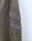 Cardigan kaki à écusson perles bijoux - 𝐌𝐚𝐫𝐢𝐧𝐚𝟒𝟒𝐟𝐚𝐦𝐢𝐥𝐲