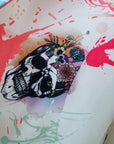 Veste blanche cintrée à imprimé skull - 𝐌𝐚𝐫𝐢𝐧𝐚𝟒𝟒𝐟𝐚𝐦𝐢𝐥𝐲
