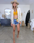 Veste beige en maille
