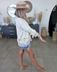 Veste beige en maille