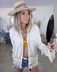 Veste beige en maille
