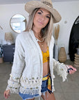 Veste beige en maille