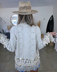 Veste beige en maille
