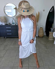 Robe blanche ajourée