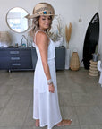 Robe blanche ajourée