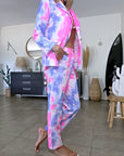 Ensemble veste + pantalon tie and dye