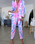 Ensemble veste + pantalon tie and dye