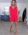 Combi-short rouge vif - 𝐌𝐚𝐫𝐢𝐧𝐚𝟒𝟒𝐟𝐚𝐦𝐢𝐥𝐲