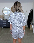 Ensemble haut + Short à imprimé python