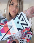 Cardigan à imprimé éthnique