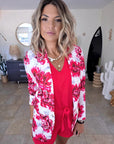 Veste blanche à imprimé flower rouge - 𝐌𝐚𝐫𝐢𝐧𝐚𝟒𝟒𝐟𝐚𝐦𝐢𝐥𝐲