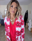 Veste blanche à imprimé flower rouge - 𝐌𝐚𝐫𝐢𝐧𝐚𝟒𝟒𝐟𝐚𝐦𝐢𝐥𝐲
