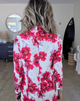 Veste blanche à imprimé flower rouge - 𝐌𝐚𝐫𝐢𝐧𝐚𝟒𝟒𝐟𝐚𝐦𝐢𝐥𝐲