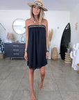 Robe bustier noire made in France