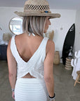 Débardeur beige en coton