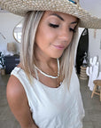 Débardeur beige en coton