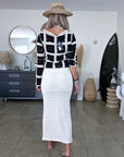 Jupe 7/8e blanc cassé en crochet