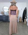 Jupe beige rosé asymétrique