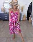 Robe asymétrique imprimé floral