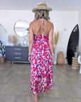 Robe asymétrique imprimé floral