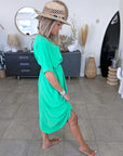 Robe vert vif avec sa ceinture japonaise - 𝐌𝐚𝐫𝐢𝐧𝐚𝟒𝟒𝐟𝐚𝐦𝐢𝐥𝐲