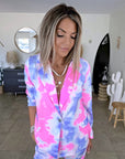 Ensemble veste + pantalon tie and dye