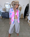 Pantalon 2&1 Bermuda beige-gris