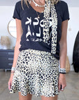 T-shirt noir à inscriptions blanches paillettées - 𝐌𝐚𝐫𝐢𝐧𝐚𝟒𝟒𝐟𝐚𝐦𝐢𝐥𝐲