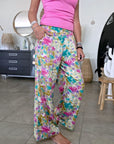 Pantalon à imprimé camouflage