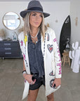 Veste longue en suédine à tags - 𝐌𝐚𝐫𝐢𝐧𝐚𝟒𝟒𝐟𝐚𝐦𝐢𝐥𝐲