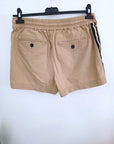 Short beige à bandes latérales