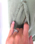 Combi-short vert en coton