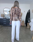 Blouse à imprimé python marron - 𝐌𝐚𝐫𝐢𝐧𝐚𝟒𝟒𝐟𝐚𝐦𝐢𝐥𝐲