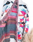 Cardigan à imprimé éthnique
