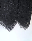 Robe de plage noire ajourée