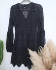 Robe de plage noire ajourée