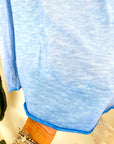 T-shirt coeur bleu et rose fluo