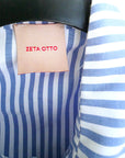 Chemise asymétrique à rayures bleu ciel