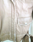 Perfecto beige à effet vieilli patiné