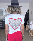 T-shirt blanc dos coeur dentelle - 𝐌𝐚𝐫𝐢𝐧𝐚𝟒𝟒𝐟𝐚𝐦𝐢𝐥𝐲