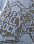 T-shirt bleu à inscriptions