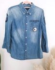 Chemise bleue rock'n'roll - 𝐌𝐚𝐫𝐢𝐧𝐚𝟒𝟒𝐟𝐚𝐦𝐢𝐥𝐲